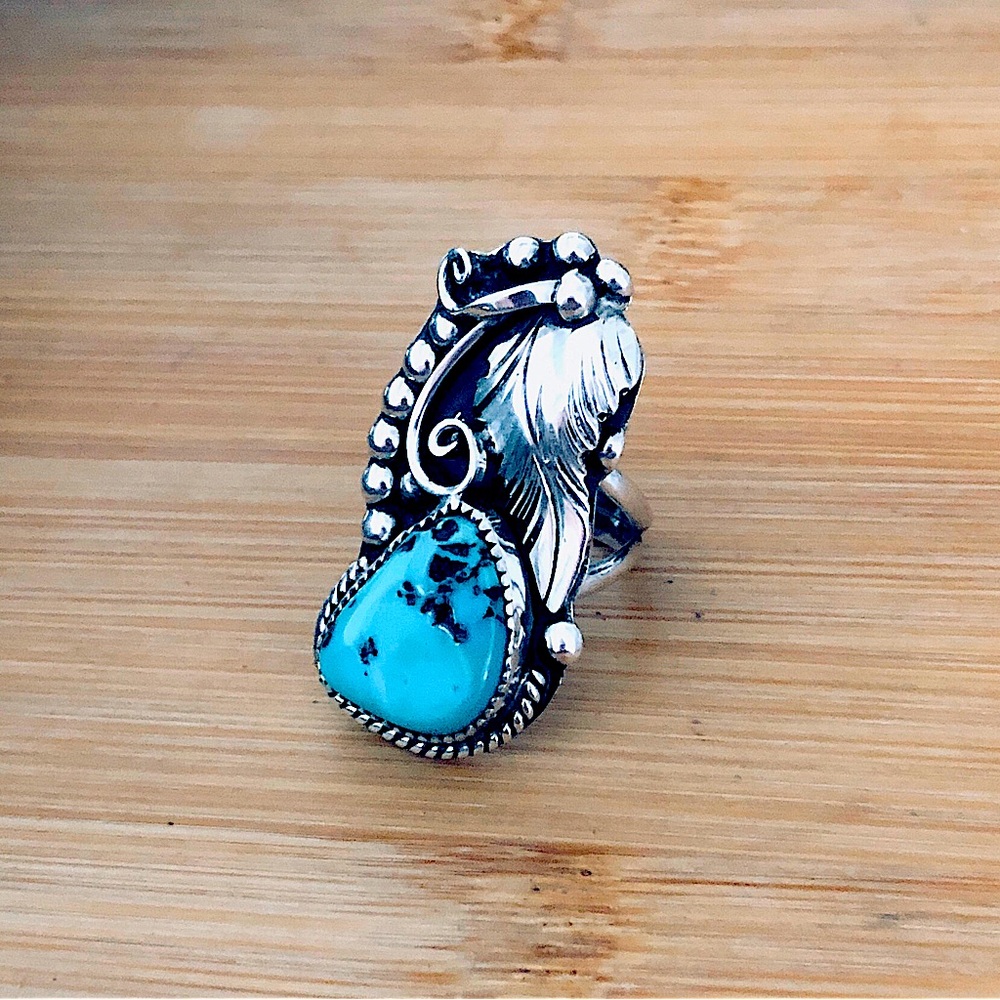 $184  Signed Vintage Navajo Estate Ring By Silver Ray  Marked S. Ray STERLING - Picture 3 of 7
